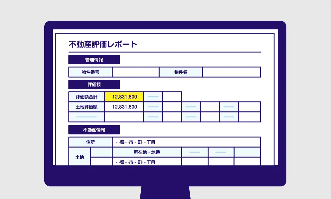 システムの評価レポート画面のイメージ図